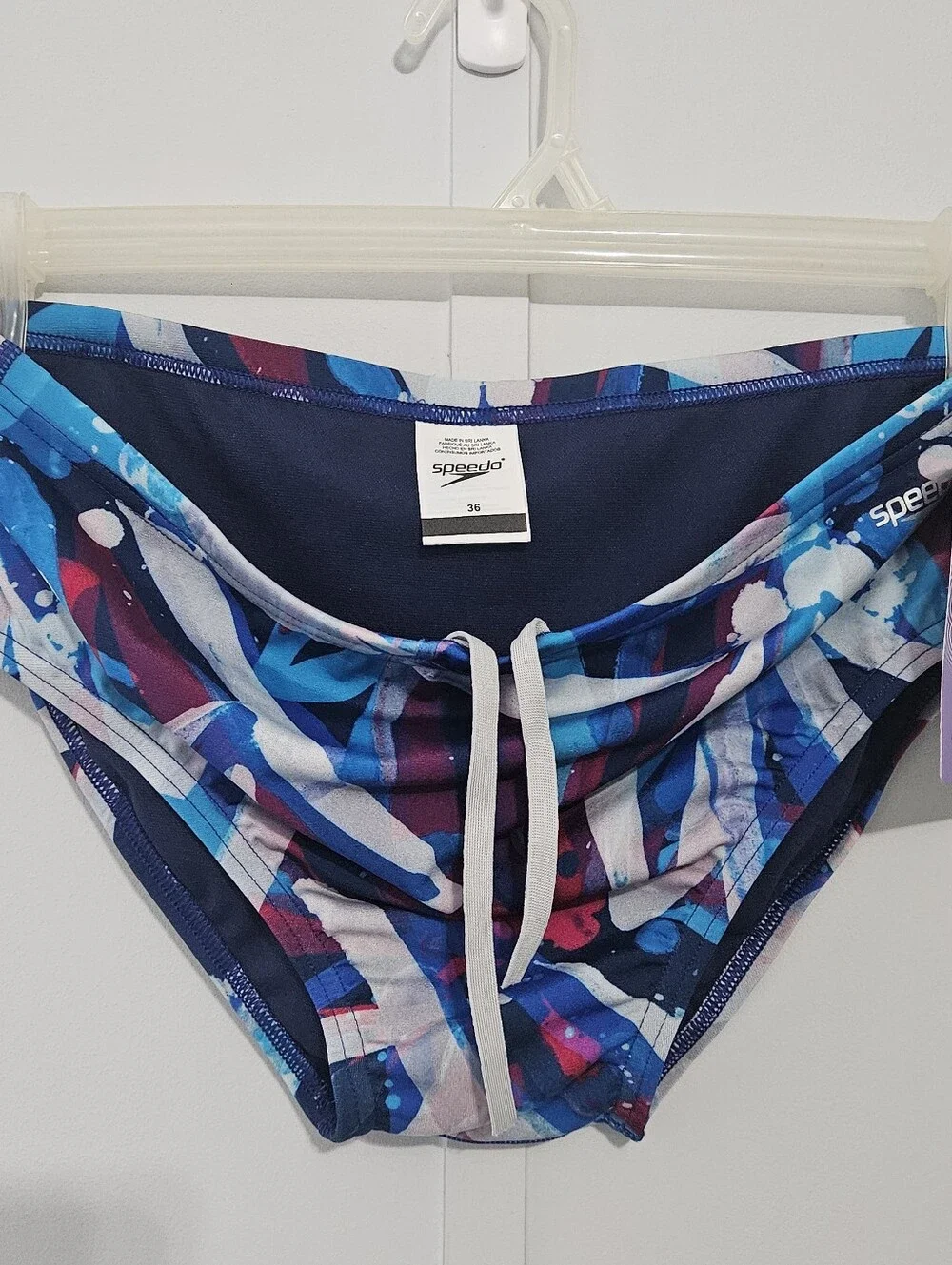 Speedo Size 36 Mens Boys Swim Trunks with Elastic Drawstring Waistband Bathing